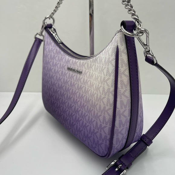 Michael Kors Jet Set Lg  Pochette Ombré Logo Crossbody XBody Bag Dark Purple
NWT - Picture 2 of 16